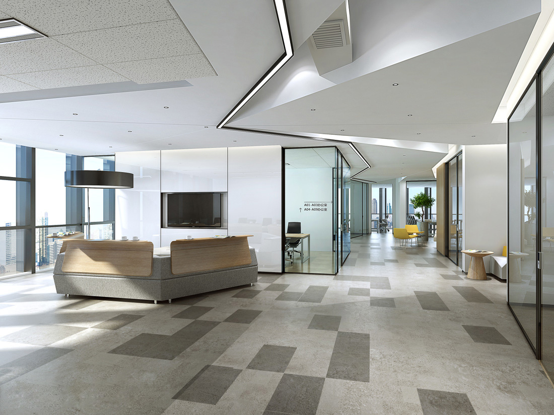 崇明实业办公室装修1700平